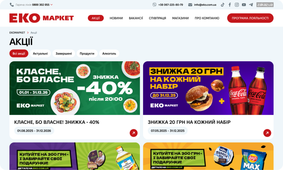 Акції - EKO Market
